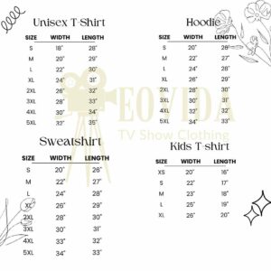 Eovida T-Shirt Size Chart
