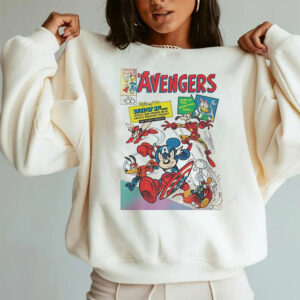 Disney 100 Mickey Mouse & Friends Marvel Avengers Comics Book Retro Shirt