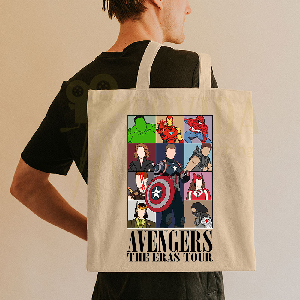 Avengers The Eras Tour Canvas Tote Bag