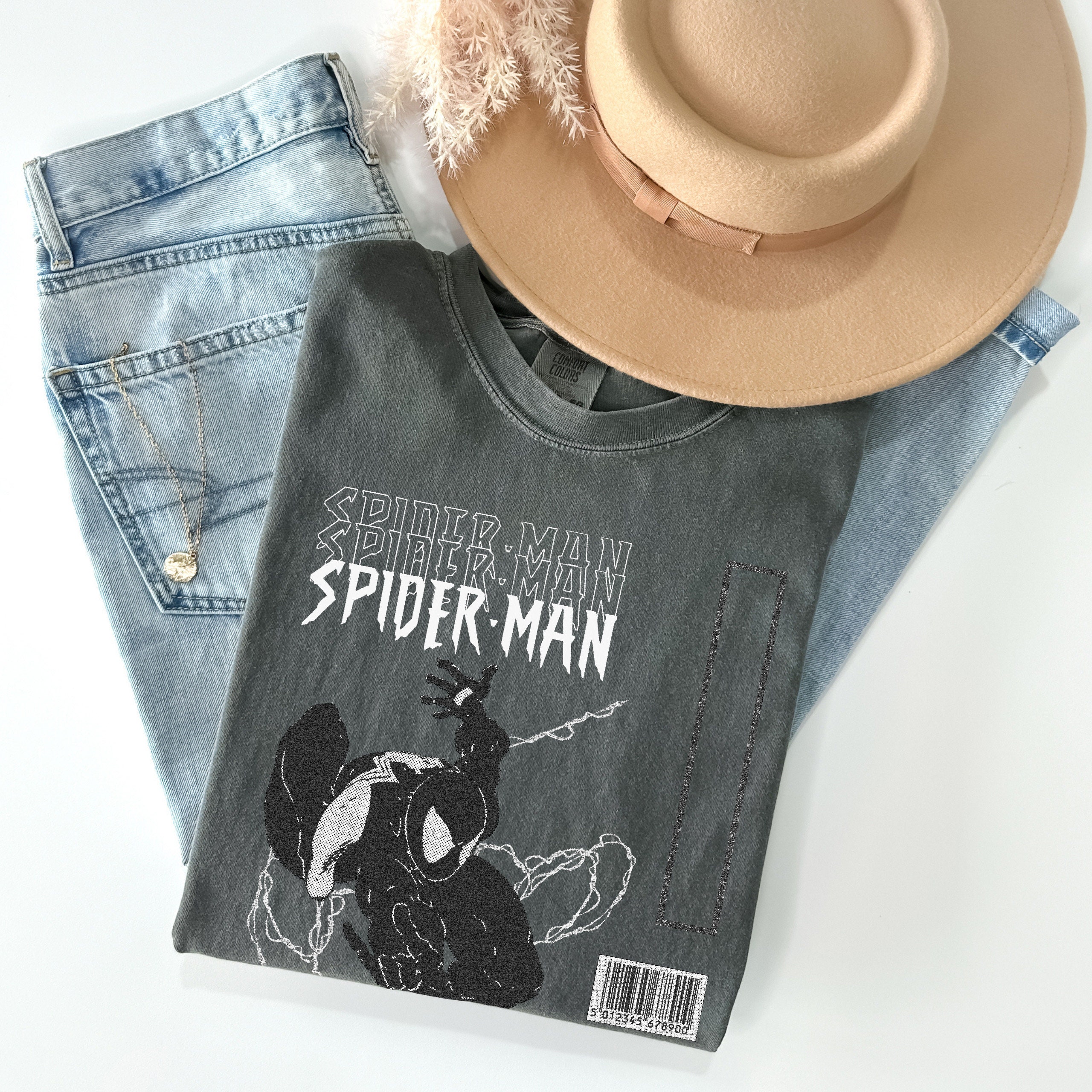 90s Vintage Black Suit Spidey Shirt Retro Superhero Comic Book Marvel Lover Gift Spiderman Tshirt