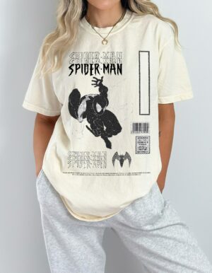 90s Vintage Black Suit Spidey Shirt, Retro Superhero Shirt, Comic Book Shirt, Marvel Lover Gift, Spiderman tshirt