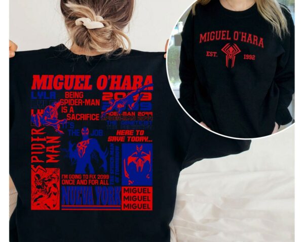 Spider-Man Miguel O’hara 2side Sweatshirt – Gwen Across The Spider-Verse Shirt