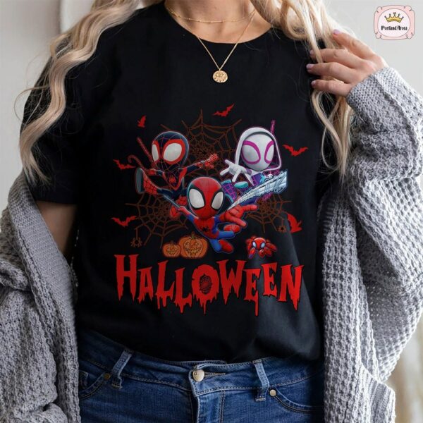 Spider-Man Moonlight Happy Halloween T-Shirt