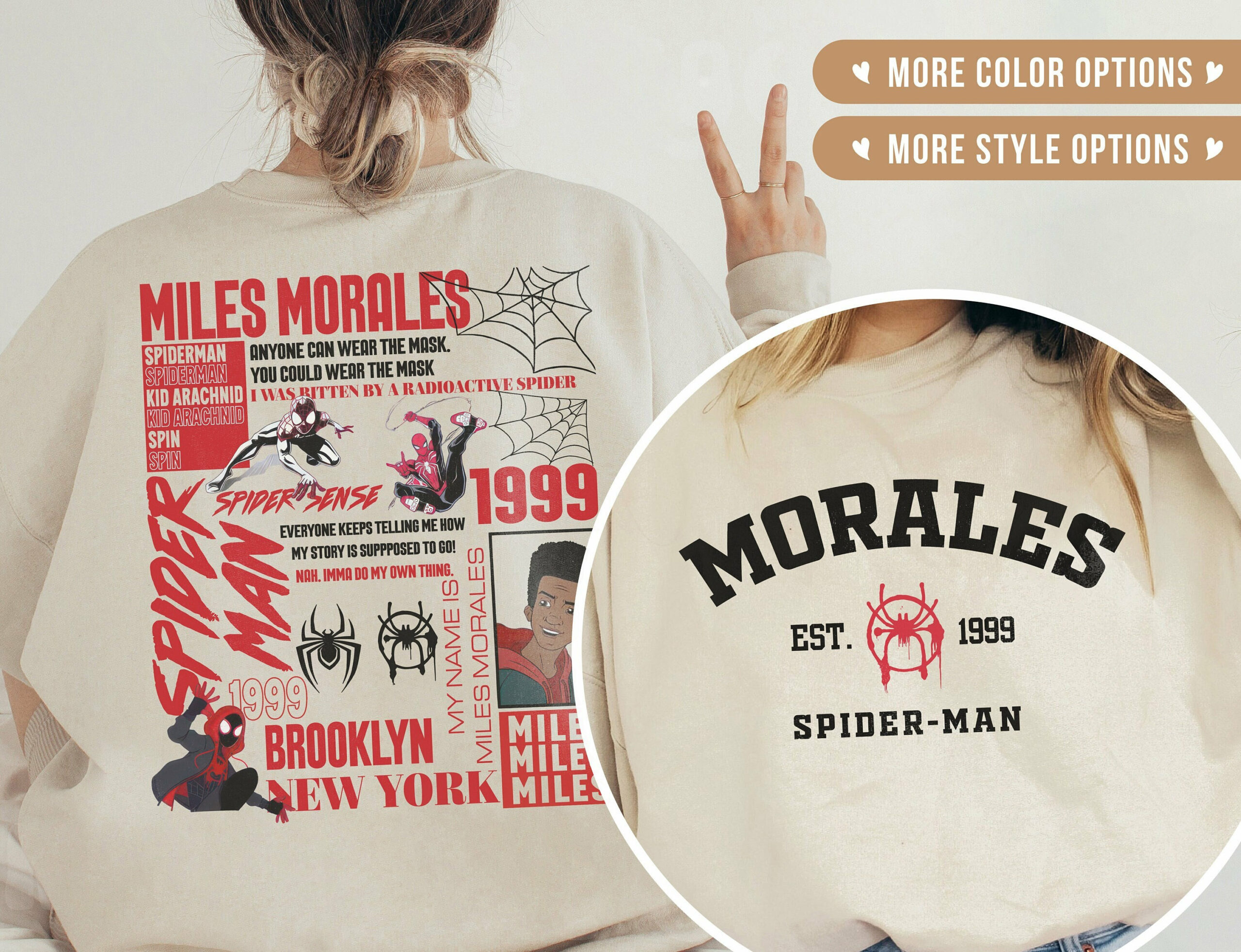 Spiderman Quotes Sweatshirt-Miles Morales Shirt