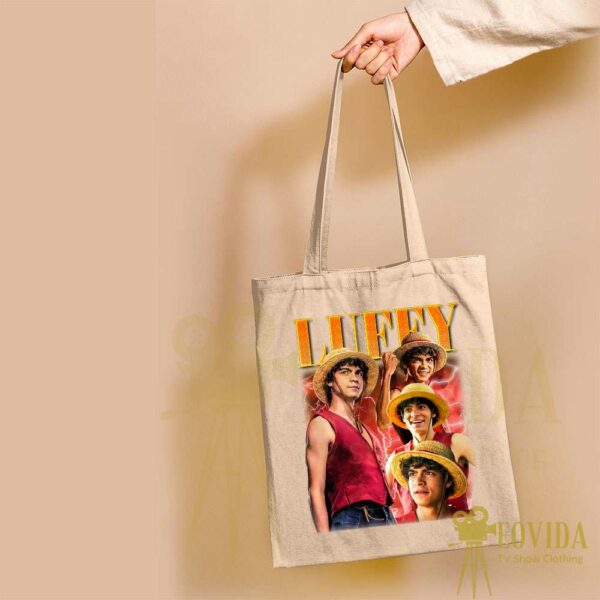 Monkey D. Luffy Live Action Retro 90s Canvas Tote Bag