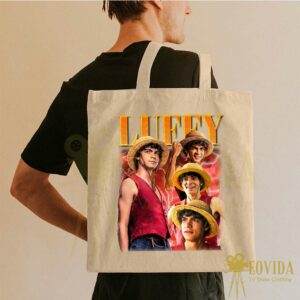 Monkey D. Luffy Live Action Retro 90s Canvas Tote Bag