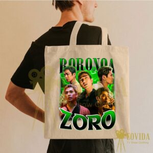 Roronoa Zoro Retro 90s Canvas Tote Bag